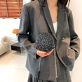thumbnail image 5 of Girls Spider Web on Black Fashion Purses Round Bag with Metal Chain Strap, 5 of 5