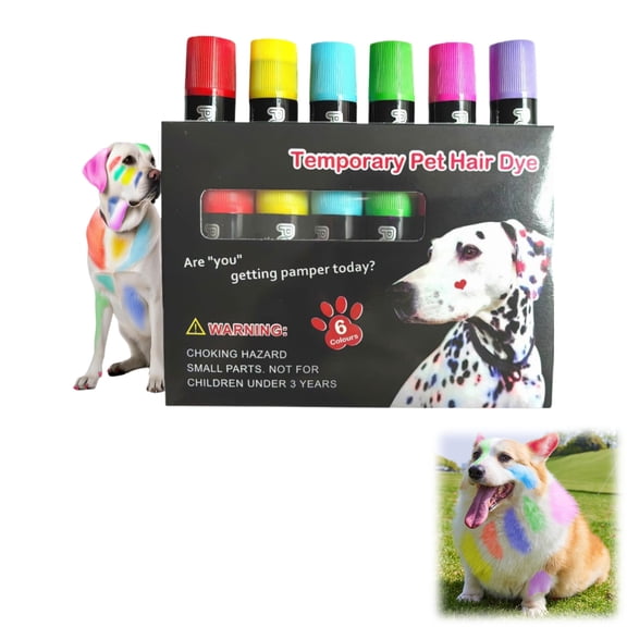 Dog Hair Color Dye, Temporary Non-Toxic Washable Pet Safe Paint for Dogs Cats Animals, Easy Application Travel-Friendly(1PC)
