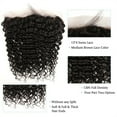 thumbnail image 4 of Deep Wave Brazilian Hair Bundles with Closure Free Part 3 Bundles with Frontal Closure Unprocessed Virgin Human Hair Extension, Natural Black, 4 of 6