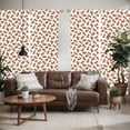 thumbnail image 2 of Ambesonne Dogs Window Curtains, Animals and Paw Prints, Each 28" W x 95" L, Pale Caramel White, 2 of 5