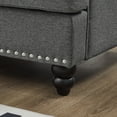 thumbnail image 6 of Modular Sectional Sofa with Hidden Storage, Upholstered Small Couch with Nailhead, Comfy Cloud Couch with Solid Wood Legs for Living Room, Grey, 6 of 8