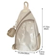 thumbnail image 3 of Casual Ita Bag Transparent Shoulder Bag Chest Bag Simple Pin Display Chest Pack Single Shoulder Bag Handbag Phone Bag for Women Men, 3 of 7