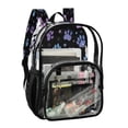 thumbnail image 2 of PVC Transparent Backpacks Clear Backpack for Travel and Outings Colorful Dog Paw Prints, 2 of 7