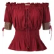thumbnail image 4 of Atuendo aristocrático Medieval para mujer, blusa Vintage Retro Steampunk, Top de manga victoriana, camisas con hombros descubiertos, ropa femenina, 4 of 4