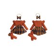 thumbnail image 2 of RUINIXCW Newborn Baby Girl Fall Winter Outfit Ribbed Plaid Romper Dress Infant Baby Girl Clothes Ruffles Long Sleeve Bodysuit Jumpsuit Headband Socks Set, 2 of 4