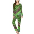 thumbnail image 1 of Ensembles de Pyjama pour Femmes 2 Pcs, Ensemble de Pyjama Décontracté Uni pour Dames avec Haut et Pantalon, 1 of 5