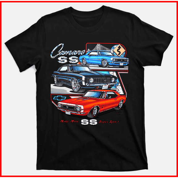 Camaro Z28 Classic 1967-1969 Muscle Car American Automotive Heritage Unisex T-Shirt V80102, up to Size 5XL