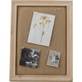 thumbnail image 6 of SOFE Small Linen Desk Bulletin Board, 12"×16" Decorative Pin Board Wood Framed with Stand, Tabletop Vision Photo Display Picture Board for Living Room Bedroom, Country Style, 6 of 8