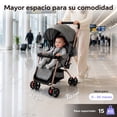 thumbnail image 3 of Carriola Para Bebé Yei Gris Plegable Con Asiento Reclinable, Ruedas 360° Y Cinturón De 5 Puntos, 3 of 6