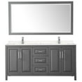 thumbnail image 2 of Wyndham Collection Daria 72" Light Vein Wood Double Bathroom Vanity in Gray, 2 of 3