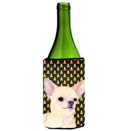 

Chihuahua Candy Corn Halloween Portrait Wine bottle sleeve Hugger - 24 Oz.