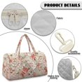thumbnail image 7 of Garronmavis Large Pink Floral Quilted Duffle Bag for Women, Weekender Overnight Bag Travel Carry On Tote with Zipper Pockets for Gym, Dance, 7 of 7