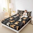 thumbnail image 4 of Feelyou Cute Dalmatian Animal Queen Sheet Sets, Kawaii Cartoon Dog Flat Sheet, Teens Kids Boys Girls Queen Fitted Sheet, Microfiber Bedroom Decor, 4-Piece, 4 of 7