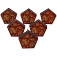 thumbnail image 1 of IBA Indianbeautifulart Boutons Rouges Gravés 10 Pcs Meubles Boutons en Bois Festonnés Tiroir Rustique, 1 of 3