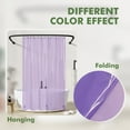 thumbnail image 7 of Barossa Design Lightweight Waterproof Shower Curtain PEVA Liner with 3 Magnets -Clear Lavender, 72" x 72", 7 of 7