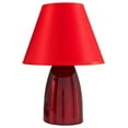 thumbnail image 2 of Zed Table Lamp, Red Metal Body & Fabric Empire Shade, Contemporary, 2 of 3