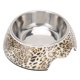thumbnail image 3 of Cuenco de agua y comida para perros 2 en 1, base antideslizante, plato alimentador de cuenco para mascotas de acero inoxidable (M para patrón de leopardo), 3 of 5