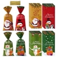 thumbnail image 4 of Bolsas de regalo de Papá Noel para Navidad, suministros de embalaje de galletas, 25/50 piezas, 2023, 4 of 4