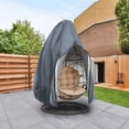 thumbnail image 5 of Patio Egg Chair Covers with Zipper,Wicker Egg Swing Chair Covers,Waterproof Heavy Duty Weather Resisatnt Outdoor Chair Cover,Windproof Hanging Chair Cover,75" x 45", 5 of 5