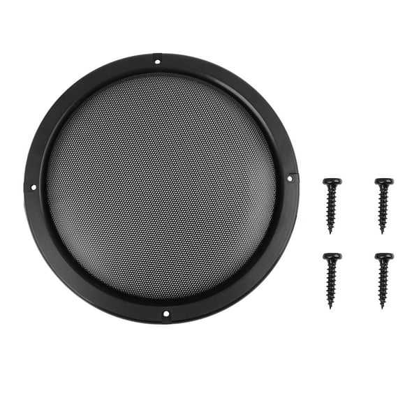 Unique Bargains 6.5' Black Round Car Speaker Cover Steel Mesh Woofer Subwoofer Grill Protector