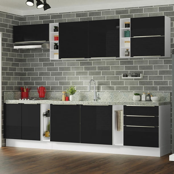 Cocina Integral Completa Modular Madesa Lux 300cm BN 01