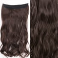 thumbnail image 4 of LHWEN Hair Extensions Secret Hidden Wire In Piece Real Long Thick Straight Curly Headband For Medium Brown Beauty Salon Straight Hair Fun Lace Wavy Curls Braided Hair Synthetic Hair, 4 of 4