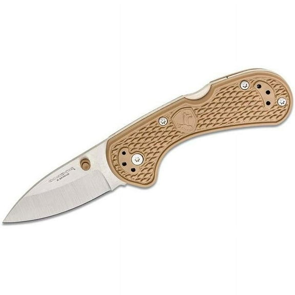 Condor Imacasa CON-60711 2.66 in. Tool & Knife Cadejo Folding Knife - Satin Drop Point Blade, Desert Tan Polypropylene Handles