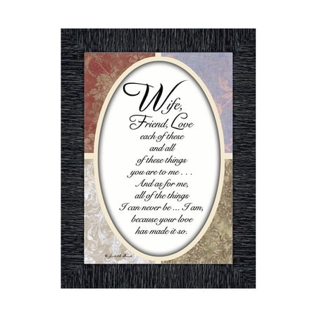 Wife Friend Love, Romantic Gift for Wife, Picture Frame, 7x9 77911