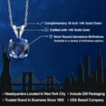 thumbnail image 2 of Gem Stone King 14K White Gold Blue Created Sapphire Pendant Necklace for Women | 0.75 Cttw | Gemstone September Birthstone | Round 6MM | With 18 inch Chain, 2 of 6