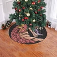 thumbnail image 2 of FMSHPON Red Dragon Xmas Christmas Tree Skirt Stand Mat for Holiday Party Decoration Indoor Outdoor 36 inches, 2 of 3