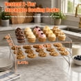 thumbnail image 4 of Vesteel 2-Tier Stainless Steel Cooling Racks, Stackable Baking Cooking Racks for Bread Cookie Cakes, Wire Racks with Folding Legs, Oven & Dishwasher Safe, 16.5’’ x 11.4’’, 4 of 8