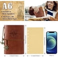 thumbnail image 2 of Bloc-notes Quotidien à Spirale Rechargeable, Journal de Voyage Classique Gaufré, 2 of 5
