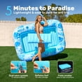 thumbnail image 6 of SLOOSH Inflatable Tanning Pool Lounger Float for Adults, 70" x 46" Large Suntan Tub Pool Floats Sun Tan Tub Ice Bath Tub Tanning Bed Blow up Pool Raft Lounge Floatie, L-Blue White, 6 of 9
