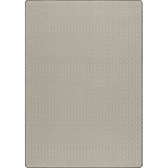Milliken Gray Solid Lines Grid Area Rug URBANIST STONE - Aprx 5' 4" x 7' 8"