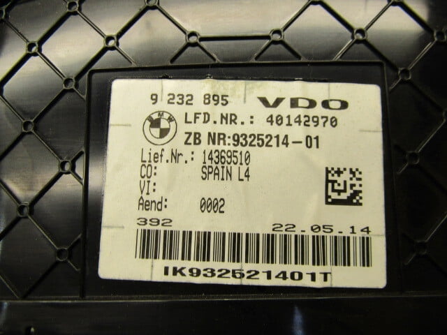 Pre-Owned 2012-2015 BMW 335i Speedometer Head Cluster OEM LKQ - Verify Specific Vehicle Fitment In Description - (Good)