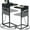 2pc Black, variant on C Shaped End Table with Charging Station, 32"Tall C Table End Table Adjustable Height Side Table for Couch, Sofa Table Slide Under Couch Table TV Tray Arm Table for Living Room, Bedroom, Grey