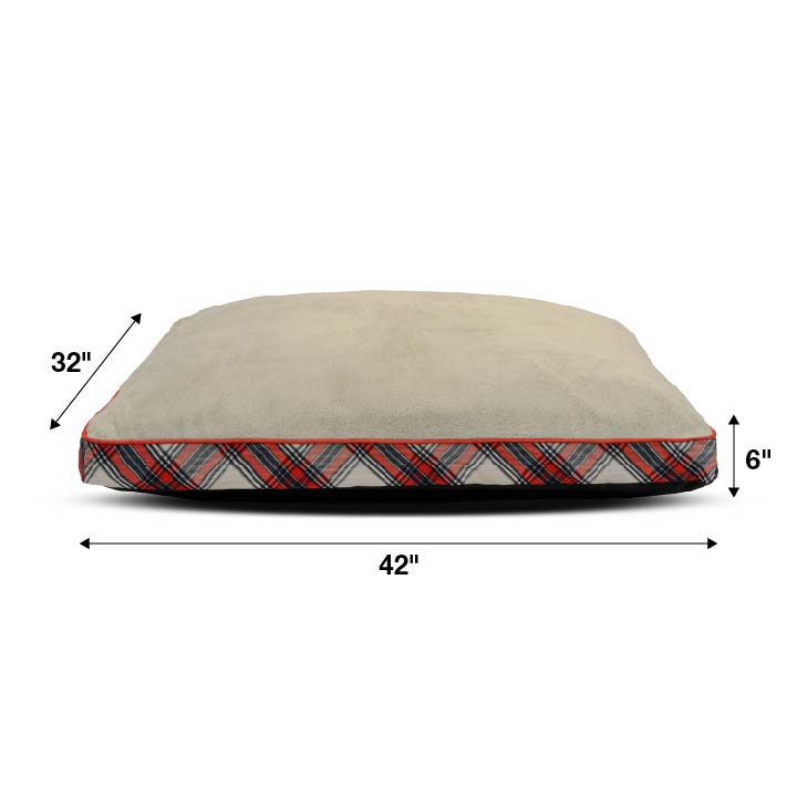 Holiday Time Gusseted Pet Bed, X-Large, 32"x 42", Red/Tan - image 5 of 5