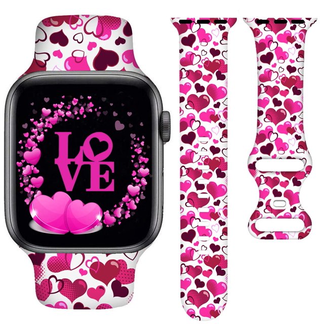 Yagedoviu Correa De Reloj Para El Día De San Valentín Compatible Con Reloj De 38 Mm, 40 Mm, 41 Mm Para Mujeres, Vacaciones, Linda Correa Deportiva Suave, Reemplazo De Reloj Inteligente Para La Serie 7