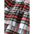 thumbnail image 6 of JYYYBF Toddler Kids Girls Christmas Outfits Ribbed Knitted Long Sleeve T-Shirt Top Plaid Suspender Skirt 2Pcs Clothes Set, 6 of 6