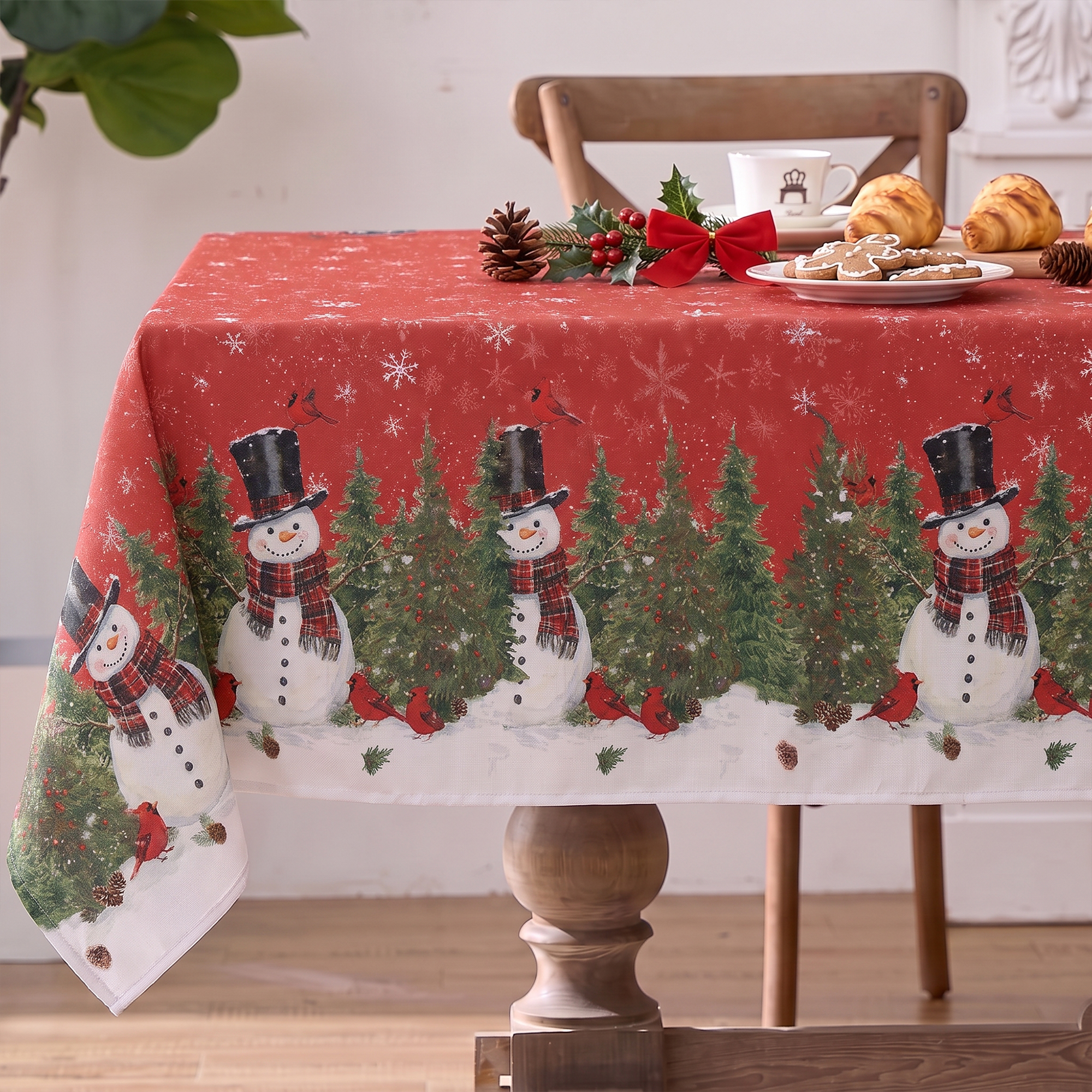 Sm:)e Christmas Tablecloth 60 x 84 Inch Rectangular photo 4