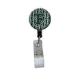 thumbnail image 1 of Carolines Treasures CJ1071-FBR Letter F Football Green & White Retractable Badge Reel, 1 of 2