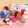 thumbnail image 6 of 24PCS Mini Bear Stuffed Plush Bear, Mini Bear Bulk with Thank You Tag Organza Packing Bag, for Guest Baby Shower Souvenirs Birthday Christmas Gift, 6 of 6