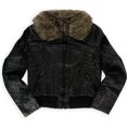 thumbnail image 1 of Chaqueta bomber de piel sintética para mujer de Dollhouse, negro, grande Dollhouse Chaqueta de bombardero, 1 of 1