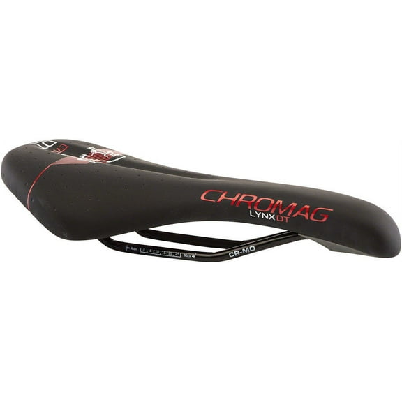 Chromag Lynx DT Saddle - Chromoly, Black/Red