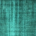 thumbnail image 1 of Ahgly Company Indoor Square Oriental Turquoise Blue Industrial Area Rugs, 4' Square, 1 of 4