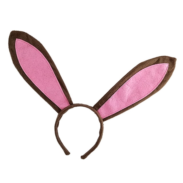 Bewildely Diadema con orejas de conejo de Pascua bonita, diadema de felpa, vestido, disfraz, diadema con orejas de conejo, fiesta, Pascua, decoraciones de Kits de decoración para fiestas No.03 Bewildely HA003730-03