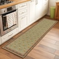 thumbnail image 2 of Runner Rug 2'x6', Boho Geometric Abstract Floral Washable Non-Slip Hallway Runner Rugs, Vintage Ethnic Flower Textured Bedside Rugs Floor Mats Carpet Runners for Kitchen Bathroom Laundry Room, 2 of 8