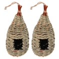 thumbnail image 1 of 2Pcs Creative Straw Bird Nest Durable Straw Birdhouse Grass Handwoven Bird Nest, 1 of 4