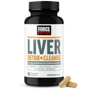 Force Factor Extra-Strength Liver Detox & Repair Capsules with Milk Thistle, Turmeric & Dandelion, 60 Count