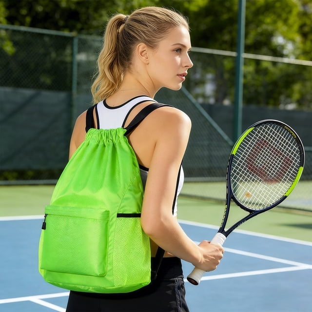 Ohmyroo Large Drawstring Backpack for Gym and Beach 50x40 cm